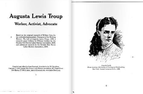 Augusta Lewis Troup Booklet published by GNHLHA